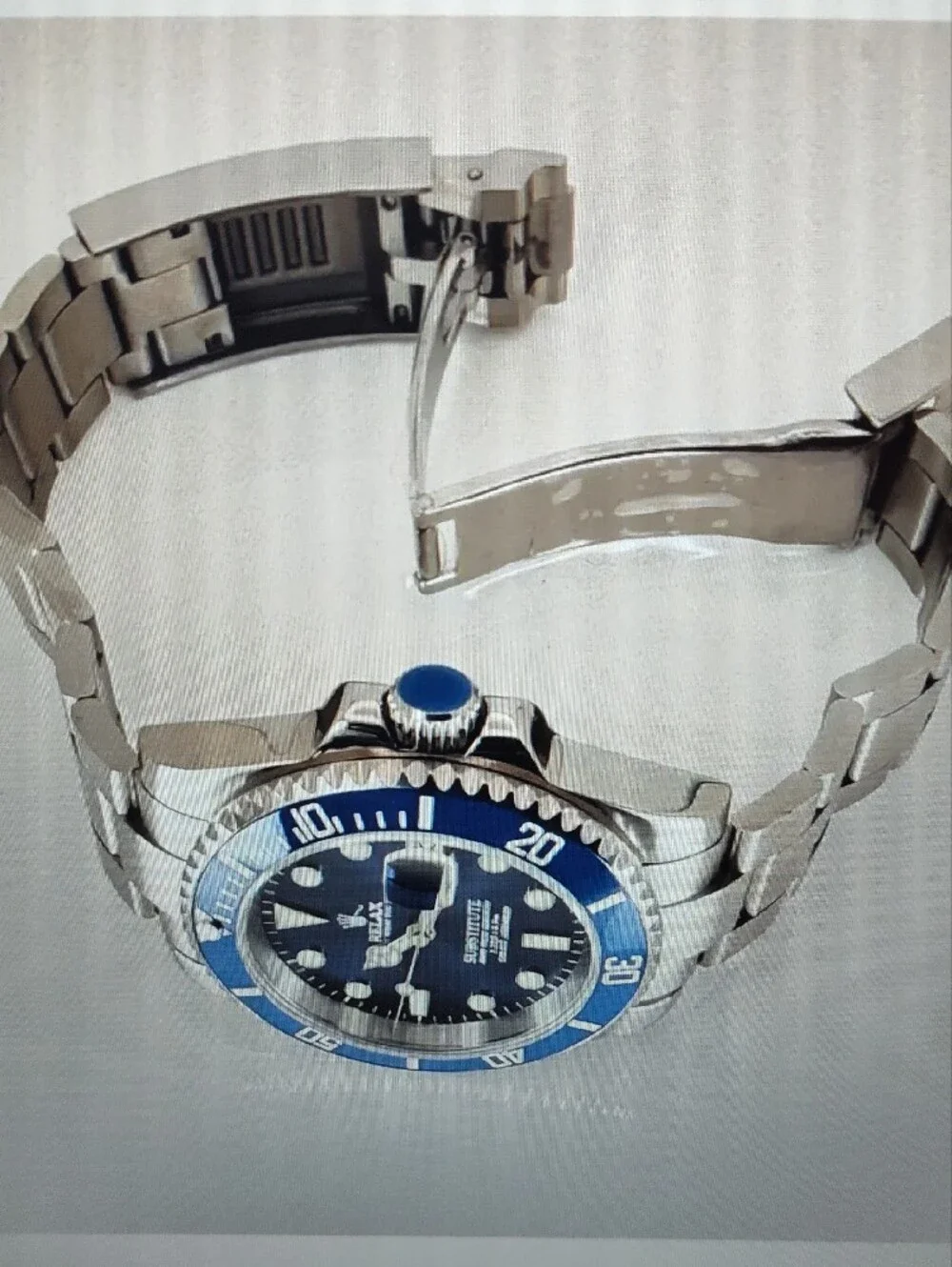 Substitute Men's Stainless Steel Watch - Blue Dial